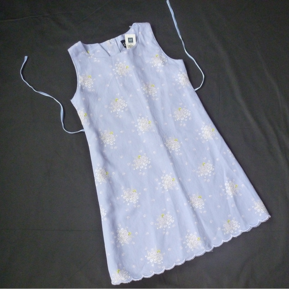 Lavender Floral Linen Blend Hydrangea Dress, M (7/8), NWT